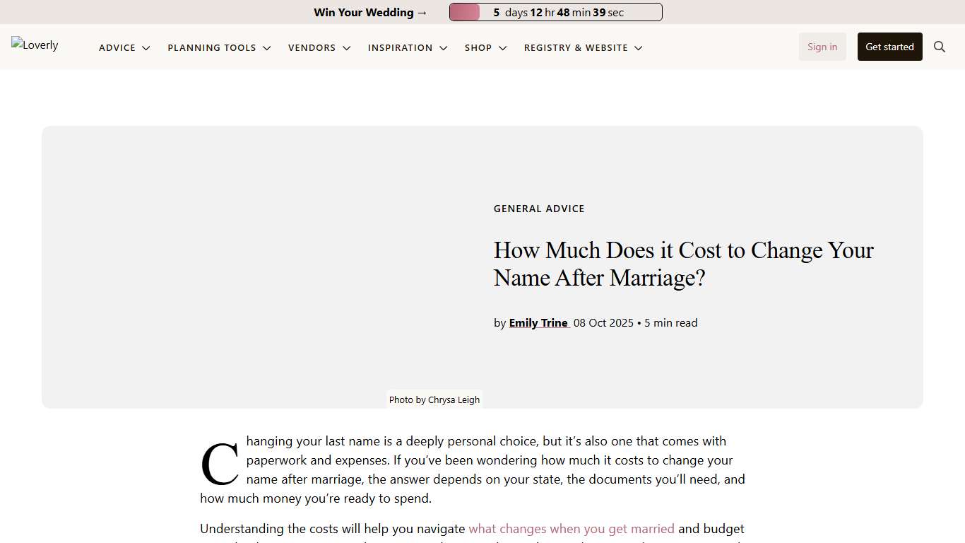 How Much Does it Cost to Change Your Name After Marriage?